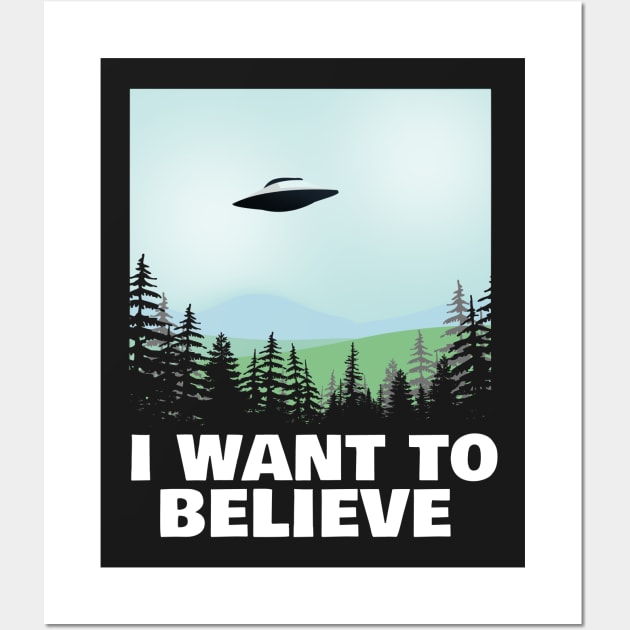 I Want To Believe X-Files Poster Fan Art Wall Art by NerdShizzle